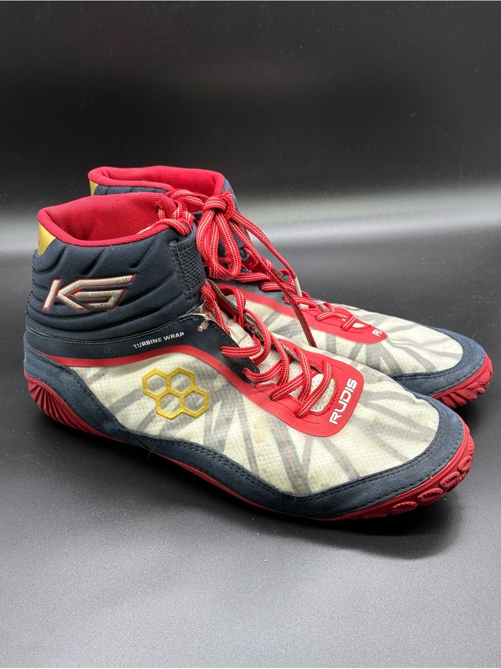 Rudis KS Turbine USA Edition Wrestling Shoes Men's 13 Turbine Wrapped Autograph